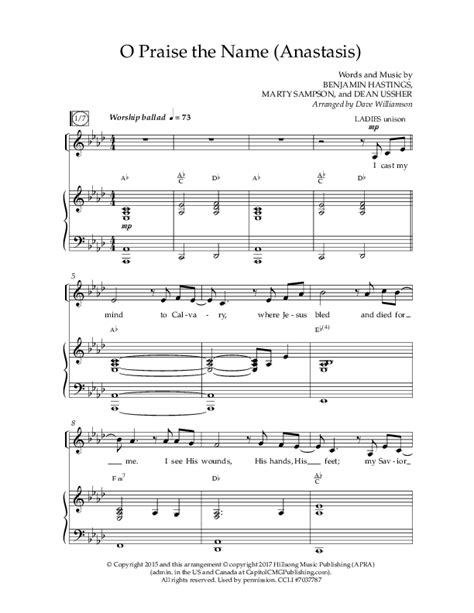O Praise The Name Anastasis Choral Anthem Satb Sheet Music Pdf