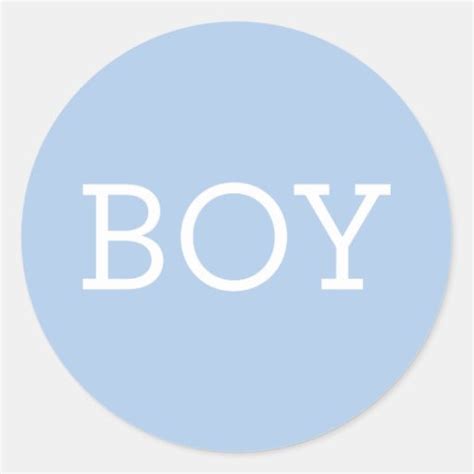 Baby Boy Gender Reveal Party Stickers Zazzle