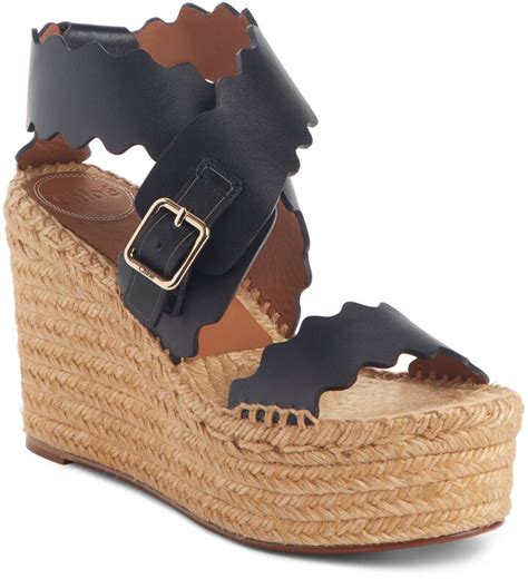 Chlo Lauren Scalloped Wedge Platform Sandal Shopstyle