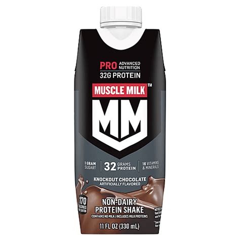 Muscle Milk Protein Shake Non Dairy Knockout Chocolate 11 Fl Oz Pantry Foodtown