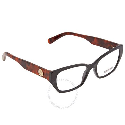 Roberto Cavalli Ladies Black Rectangular Eyeglass Frames Rc510100552