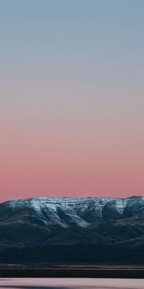 Download Wallpaper 1080x2160 Sunset Minimal Mountains Sky Honor 7x