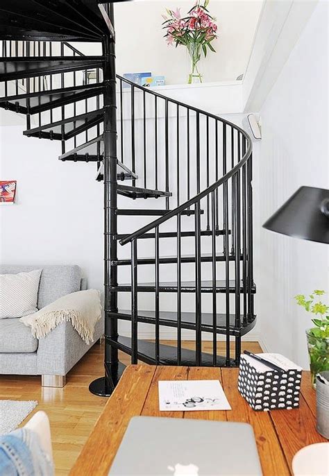 Spiral stair warehouse's exterior base spiral stair kit includes black primer finish and smooth metal treads. Black metal spiral stairs | Black Board | Pinterest