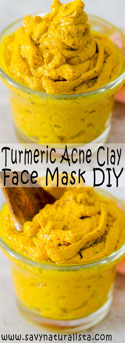 Detoxifying Turmeric Acne Face Mask Savvy Naturalista