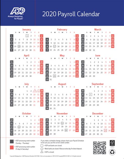 Biweekly Payroll Calendars 2020 Payroll Calendar