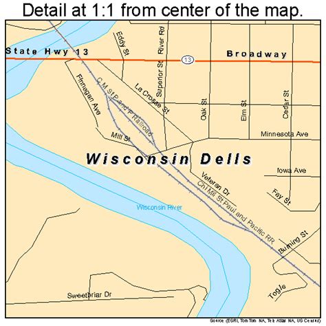 Wisconsin Dells Wisconsin Street Map 5588150