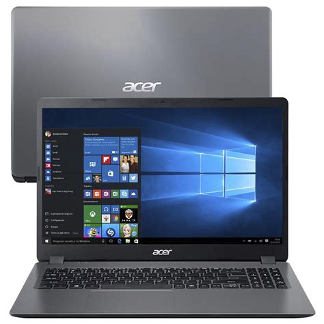 Notebook Acer A315 Core I3 1005g1 Memoria 12gb Ssd 120gb Tela Hd 156