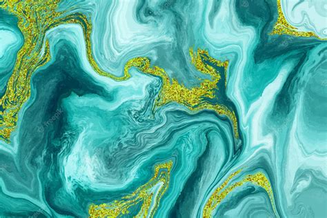 Premium Vector Abstract Teal And Gold Liquid Marble Background Texture