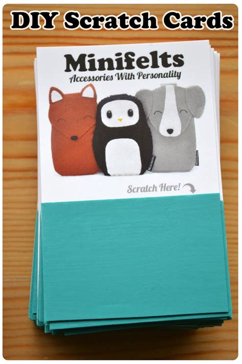 This duo makes a strong statement about our love for all things innovative and handmade. Minifelts: DIY - How to make your own scratch cards