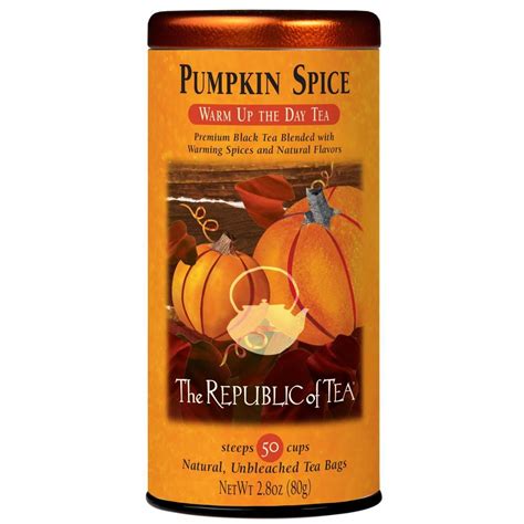 Pumpkin Spice Tea Black Tea Bags The Republic Of Tea