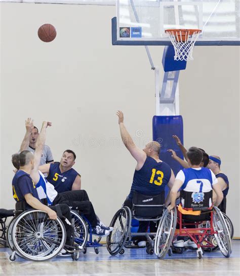 Basketball In Wheelchairs For Physically Disabled Players Editorial