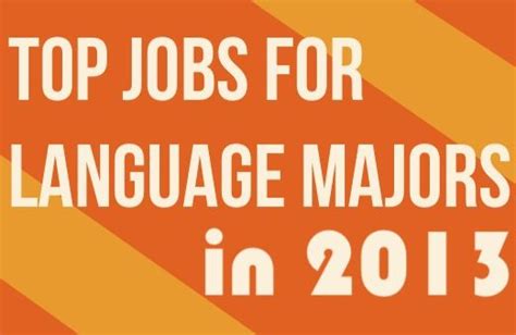 Top Jobs For Language Majors In 2013 Inside Jobs Languages Major