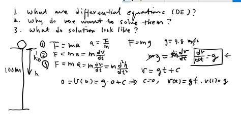 Differential Equations Formulas