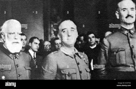 Spanish Civil War Nationalist Generals Miguel Cabanellas Hi Res Stock