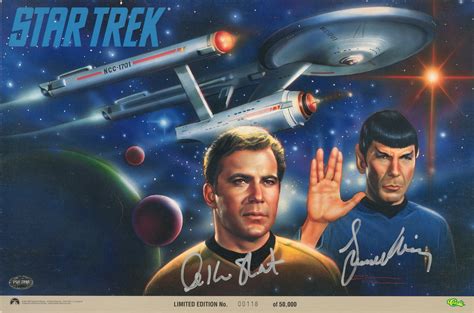 Lot Detail Leonard Nimoy And William Shatner Dual Signed 16x20 Star