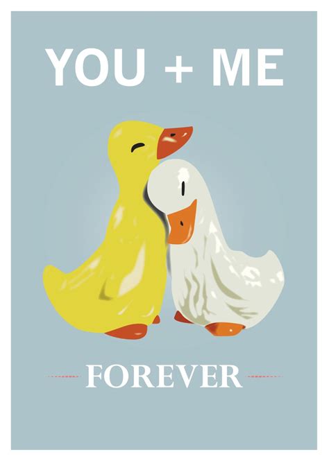 Cute Ducks Poster Love Quote Print You And By Goodnightowldesigns 20