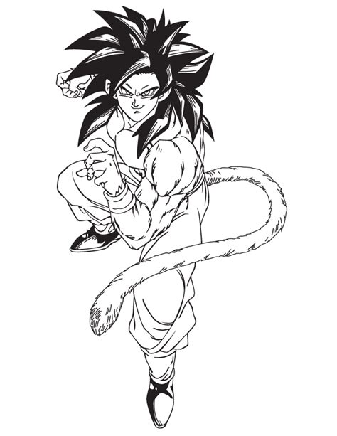 Explore 623989 free printable coloring pages for your kids and adults. Dragon Ball Gt Goku Super Saiyan 4 Coloring Pages ...