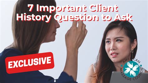 7 Important Client History Questions To Ask American Massage Council
