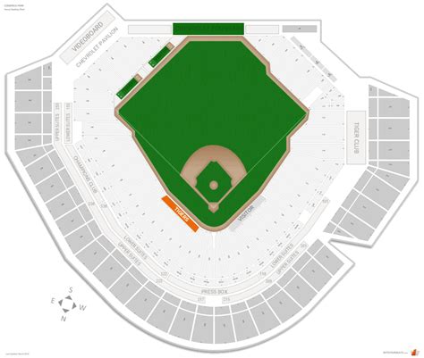 Seat Map Comerica Park New Jersey Map