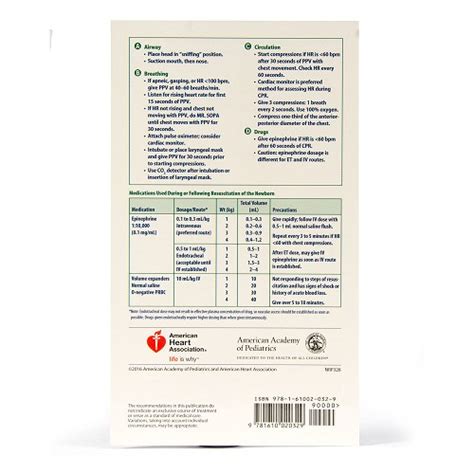 Neonatal Resuscitation Program Pocket Card Aed Superstore Nrp328