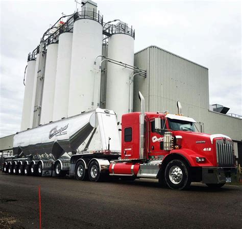Mac Dry Bulk Pneumatic Trailers With Kenworth Truck Farm Trucks Big