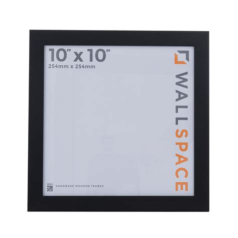 10x10 Inch Black Square Frame 10x10 Inches Solid Wood Square