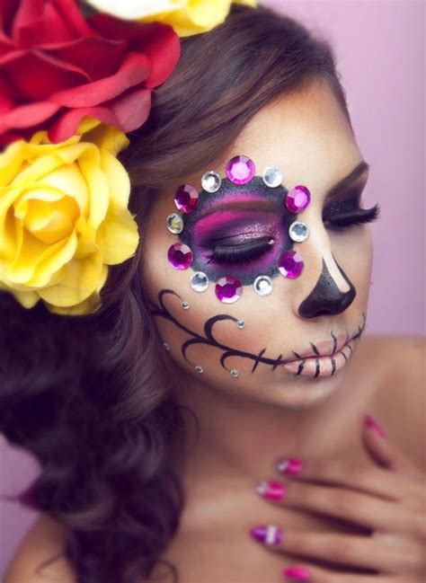 Sugar Skull Sugar Skull Makeup Skull Makeup Halloween Costumes Makeup