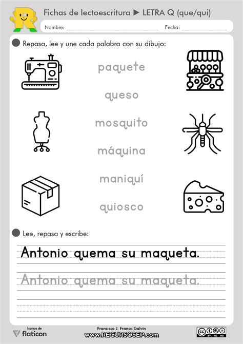 10 Fichas Lectoescritura Montessori Recursosep Letra Q Imprentapage 0002