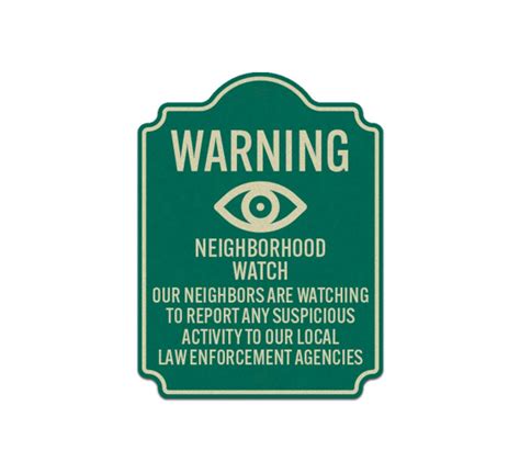 Warning Neighbourhood Watch Aluminum Sign Reflective