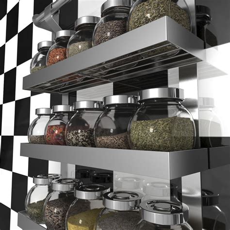 White, red, black, natural wood and so on are all yours to decide. GRUNDTAL Spice Rack by IKEA by GYF_a_m | 3DOcean