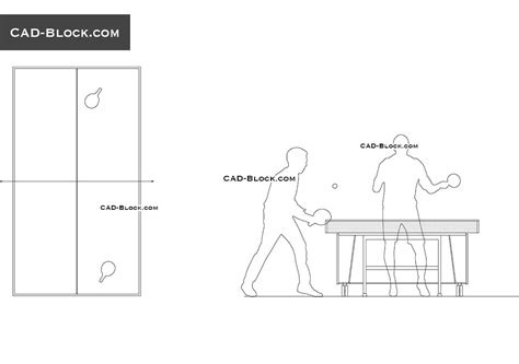 Primo Lustro Non Fare Ping Pong Table Dwg Isola Arrivo Lapparecchio