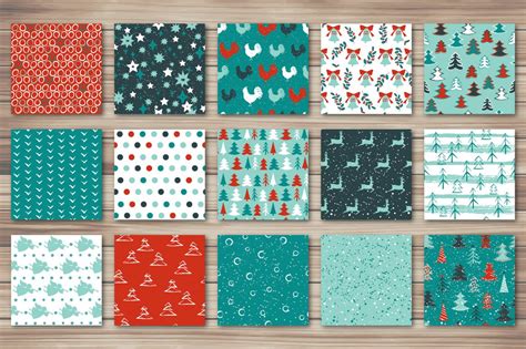 35 Merry Christmas Patterns Graphic Patterns ~ Creative Market