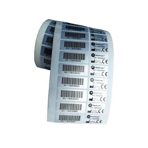 Custom Self Adhesive Serial Barcode Number Label Sticker Roll Printing