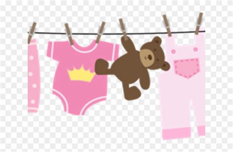 Vector Baby Clothes On Clothesline Stock Illustration Download Clip