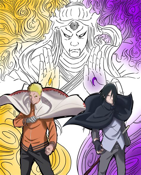 When I Drew Naruto And Sasuke Did Not Know What To Put Behind Them So
