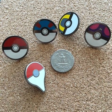 Pokeballs And Pokemon Go Map Pin Set By Thelightomelette On Etsy