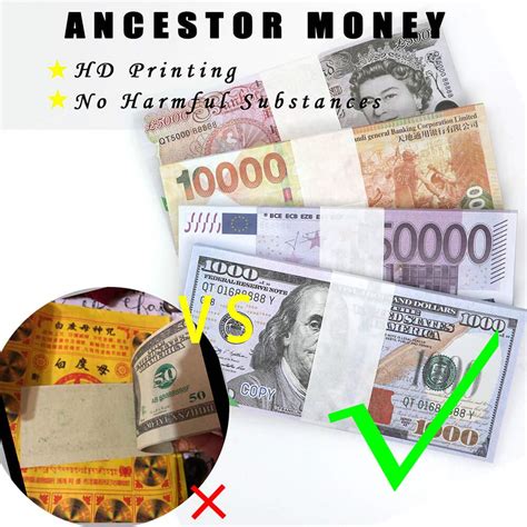 Buy Ancestor Money Pcs Joss Paper Hell Bank Note Spirit Ghost