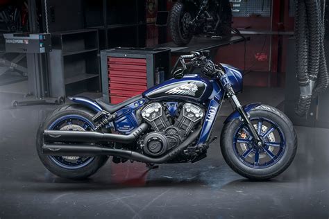 Scout Bobber Custom Blue Hollisters Motorcycles