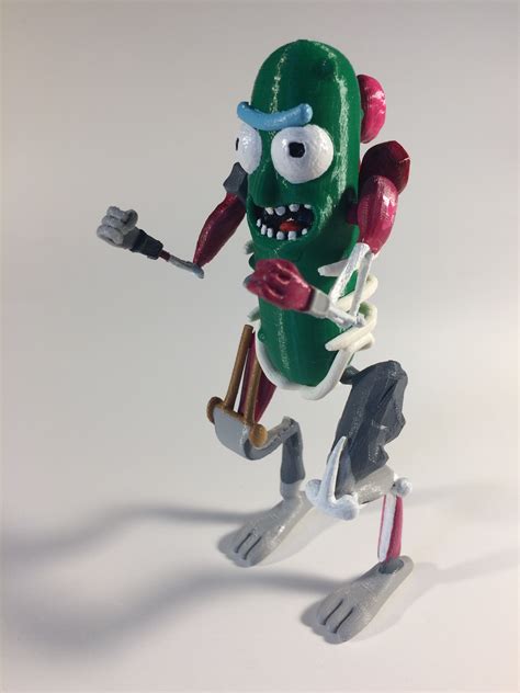 3d Printable Pickle Rick By James Waffles