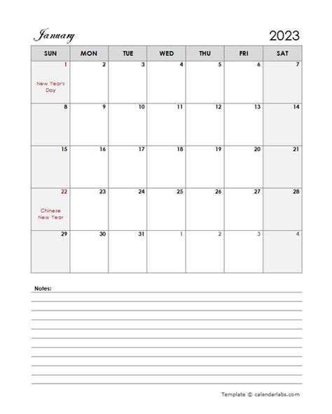 2023 Indonesia Calendar Template Large Boxes Free Printable Templates