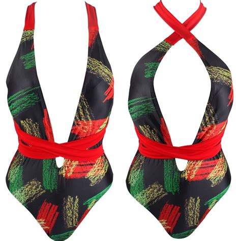 Rasta Weed Leaf Trini Flag Monokini Original Yawdie Apparel