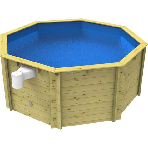 Plastica 10ft Wooden Fun Pool 4ft Depth Above Ground Pools