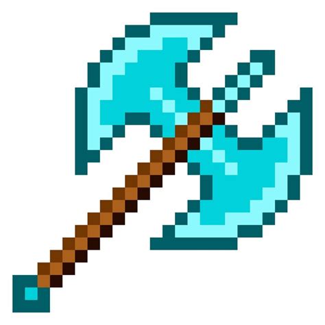 My Double Bladed Minecraft Axe Photoshop Old School Pixel Art Project