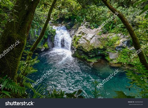 Small Waterfall On Langevin River Tropical Stock Photo 468360560
