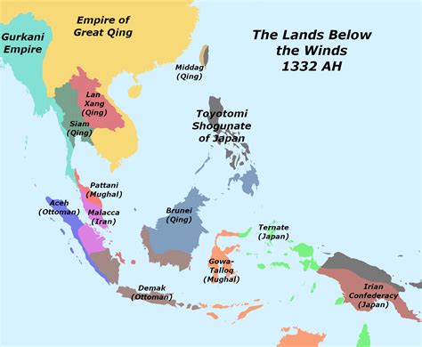 Asia Centric Ww1 Timeline Map Of South East Asia Rimaginarymaps