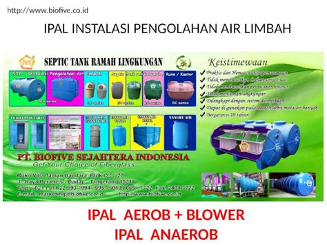 Pptx Ipal Instalasi Pengolahan Air Limbah Ipal Aerob Ipal Anaerob