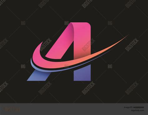 Initial Letter Swoosh Vector Photo Free Trial Bigstock