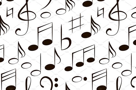 Vector Musical Notes Pattern Custom Designed Graphic Patterns