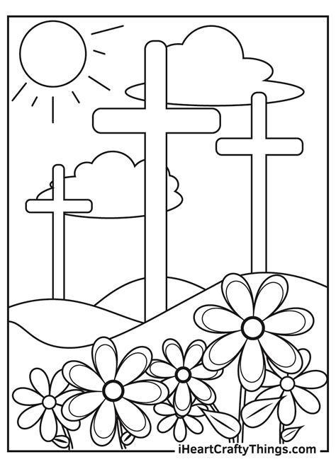 Cross Coloring Page Cross Coloring Page Cross Coloring Pages Easter