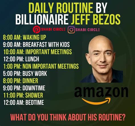 Daily Routine By Billionaire Jeff Bezos